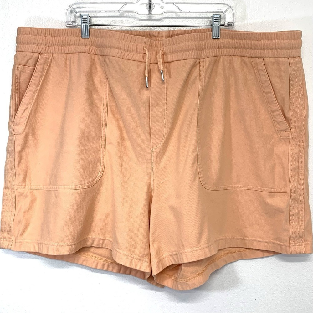 Athleta Farallon Shorts Woman 3X Pull On Pockets Stretch‎ Cotton Spandex Travel